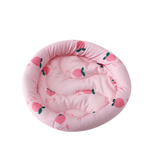 Letto rinfrescante estivo rosa per criceti Letto circolare per gabbia Diametro 21 cm Apertura interna 14 cm Materassino rinfrescante per roditori