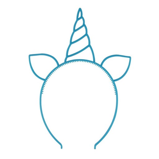 Leuchtendes Party-Stirnband Einhorn 2-tlg
