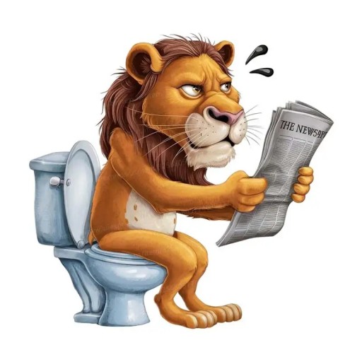 Leuke toiletsticker met leeuwmotief 20 cm PVC waterdichte decoratie voor WC origineel ontwerp