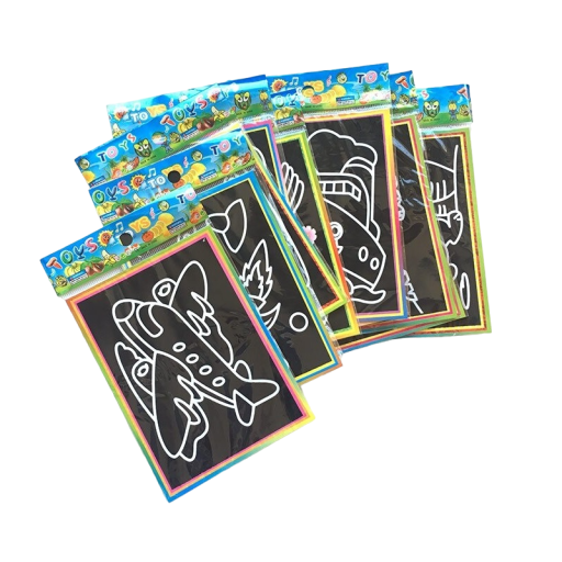 Libros para colorear y raspar para niños, 10 uds.