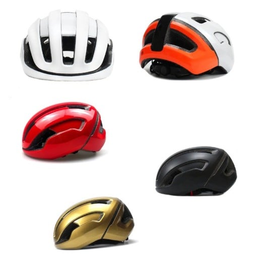 Lichte racefiets veiligheidshelm sportbeschermhelm maat M 54-60 cm schaal met EPS kern binnenafmetingen 23 x 18 cm