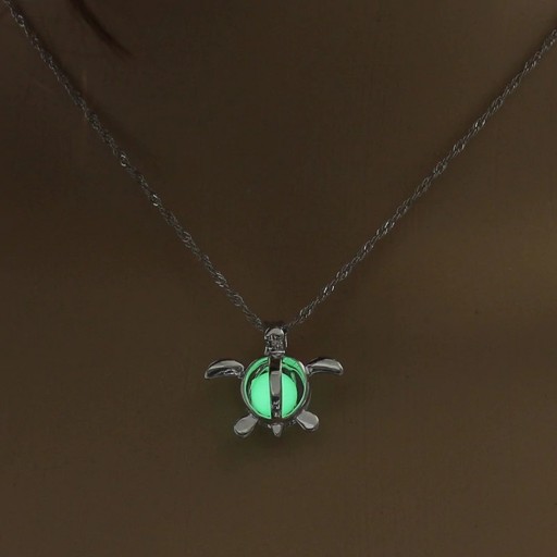 Lichtgevende damesketting met zeedieren