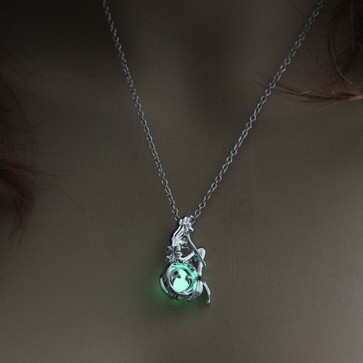 Lichtgevende damesketting met zeedieren