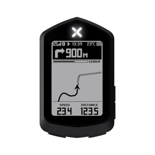Liczniki rowerowe z GPS nawigacją i mapą offline Bluetooth ANT+ USB-C wodoodporny czarny do pomiaru prędkości i treningu rowerowego