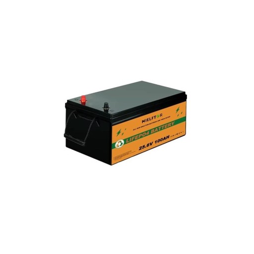 LiFePO4 batterij 25,6 V 100 Ah 2560 Wh Smart 8S 100 A BMS Lithium Zwart Caravans boten campers en zonne- en back-upsystemen