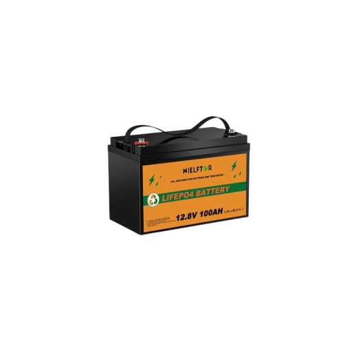 LiFePO4 Battery 12.8 V 100 Ah 1280 Wh Smart 4S 100 A BMS Lithium Black Caravans Boats Motorhomes Solar and Backup Systems
