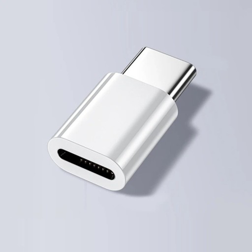 Lightning naar USB-C-adapter Converter voor het aansluiten van een iOS-kabel op een USB-C-apparaat Snel opladen en gegevensoverdracht