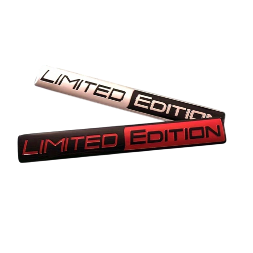 Limitovaná edícia 3D kovová samolepka 10,3 x 1,5 cm Auto dekorácia Metalický efekt Nalepovací štítok Styling na kapotu kufor nárazník