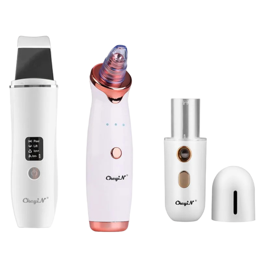 Limpiador de poros al vacío, limpiador de piel ultrasónico y vaporizador facial hidratante.
