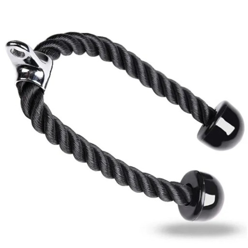 Lina do ćwiczeń na triceps 70 cm do bloczki, obrotowa karabinka 360 ° i solidny chwyt do triceps extension, face pulls i pull down
