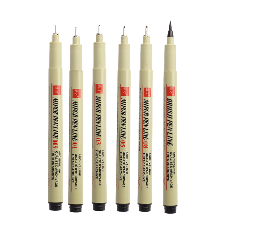 Liner à pigment 6 pcs