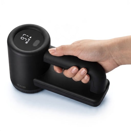 Lint Remover Rechargeable Fabric Shaver 2000 mAh LED Display 3 Speeds USB-C Stainless Steel Blade For Sweaters and Upholstery