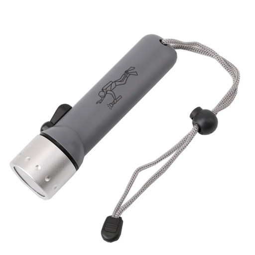 Linterna LED para buceo 16 cm Luz impermeable para profundidades Linterna profesional para buceadores Iluminación LED blanca potente Equipamiento para exteriores