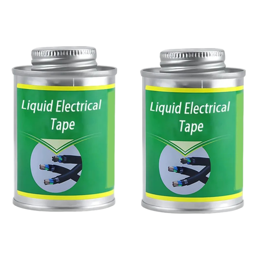 Liquid Insulation Tape 2 pcs White and Black 260 ml Liquid Tape for Insulating Electrical Wires and Cables