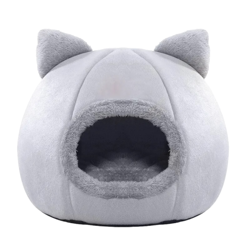 Lit douillet en peluche pour chats 33 x 33 cm