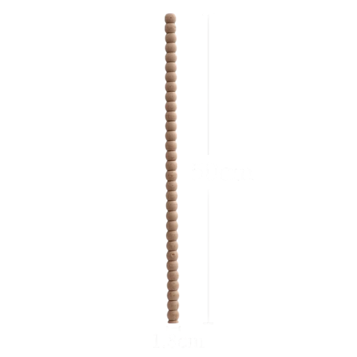 Liță decorativă din lemn cu model de bile 50×1,8 cm maro natural profil decorativ pentru mobilier, pereți și decorațiuni interioare