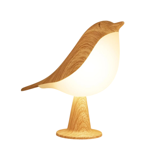 Liten fågelformad lampa med touchkontroll, 3 ljustemperaturer, USB-laddning, hängande och bordslampa med LED-lampa med avtagbar bas