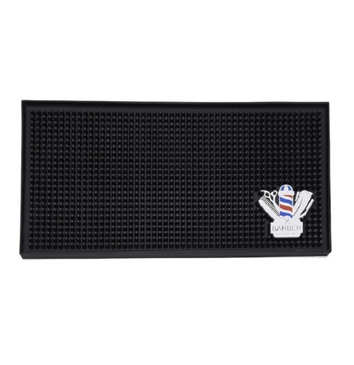 Liukumaton alusta kampaajan työkaluille Helppo pestä silikonityyny Vedenpitävä alusta parturityökaluille 30 x 1 x 15 cm