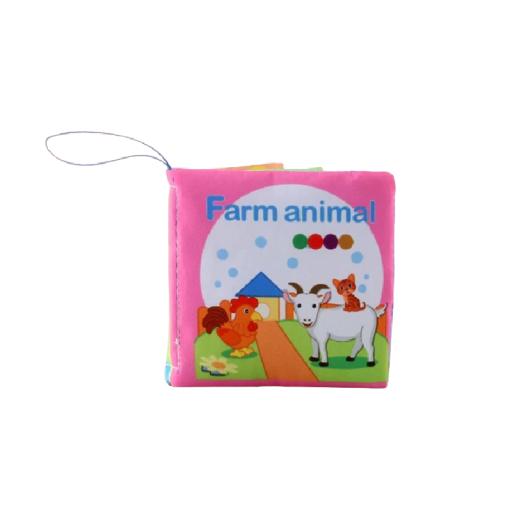 Livre en tissu mots anglais animaux de ferme