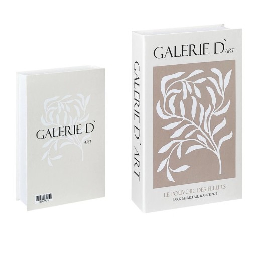 Livro falso caixa decorativa GALERIE D’ART Le Pouvoir Des Fleurs Livro de armazenamento com abertura Compartimento secreto para tesouros