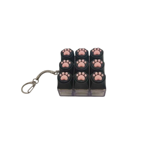 Llave con nueve suaves patas de gato de silicona Juguete antiestrés Llavero para mochila o oficina