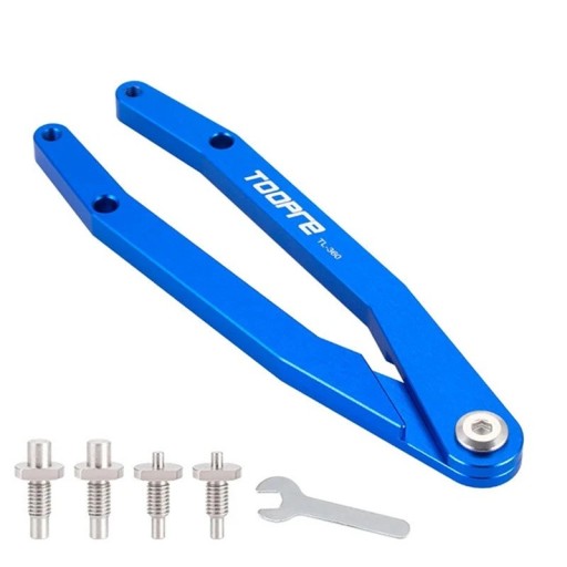 Llave de gancho ajustable para ejes del soporte central de la cadena de 165 mm M5 herramienta para el ajuste de calas SPD para bicicletas de carretera y montaña