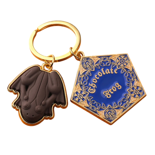 Llavero 3 cm 4 cm Aleación metálica Rana de chocolate con inscripción Llavero decorativo para bolso mochila Regalo