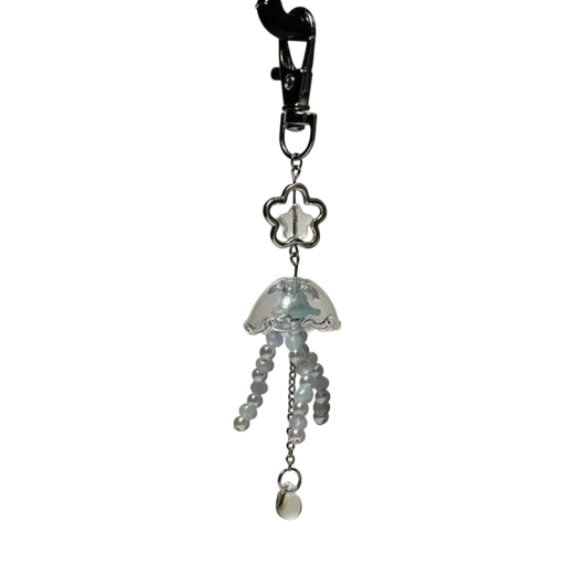Llavero de metal con motivo de medusa y océano Llavero marino para llaves, bolso, mochila Accesorio decorativo regalo