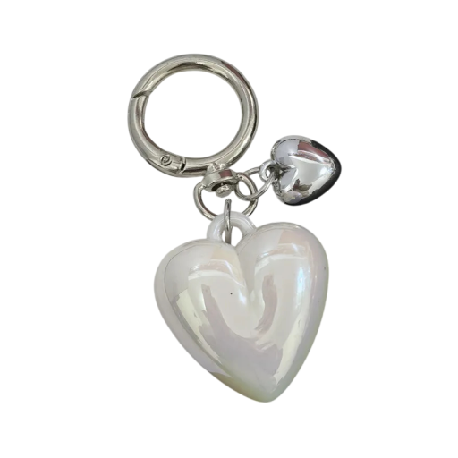 Llavero de Metal Corazón Elegante llavero de metal para llaves, bolso, mochila Accesorio minimalista regalo