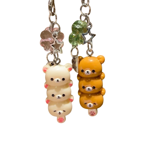 Llaveros de Resina Ositos Adorables Llavero Decorativo Adorno para Bolso Mochila Regalo Estiloso para Niños y Mujeres