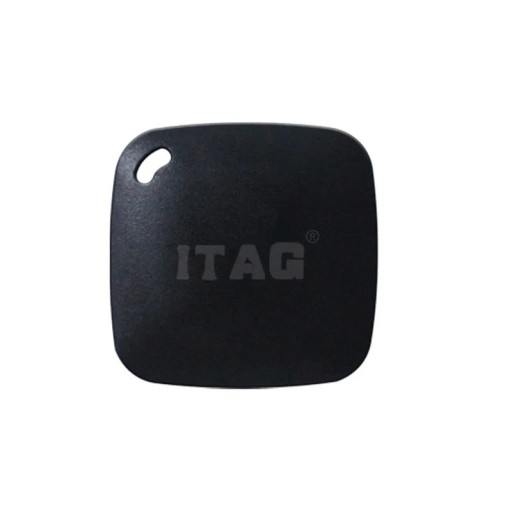 Localizador GPS bluetooth preto para chaves, bagagens Compatível com Apple Find My 3,3 x 3,3 cm