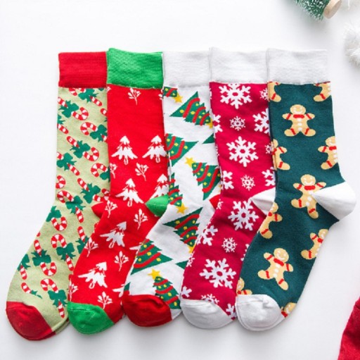 Longs chaussettes de Noël