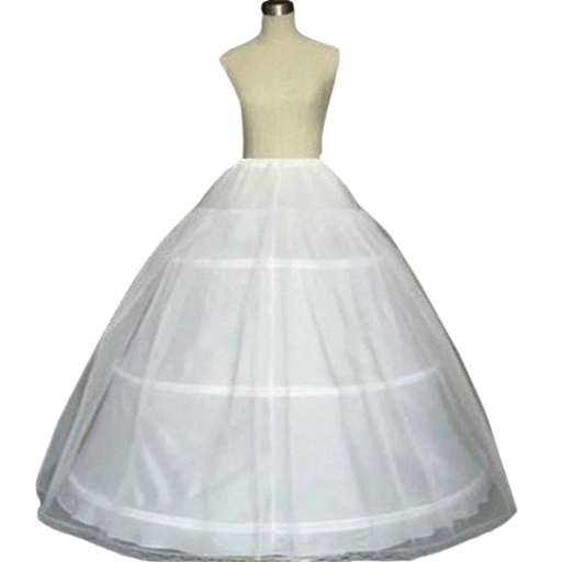 Longue jupe de mariée 3 cerceaux Jupe évasée à plusieurs couches sous les robes de mariée et de bal Construction en tulle pour un grand volume