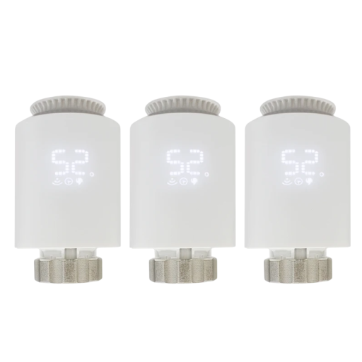 Lot de 3 vannes thermostatiques intelligentes Tuya ZigBee, contrôle par application, compatible avec Alexa et Google Home, programmation hebdomadaire