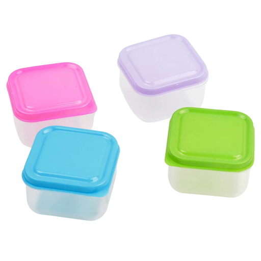 Lot de 5 mini récipients en plastique pour ketchup, 3,5 x 7,5 x 6,5 cm, pour condiments, collations, vinaigrettes, épices, récipients portables