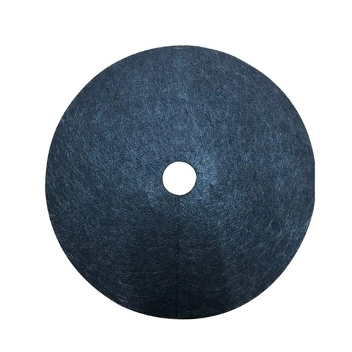 Lote de 5 telas circulares negras para mantillo de 62 cm. Tejido ecológico no tejido para control de malezas. Esterillas para plantas de jardín.