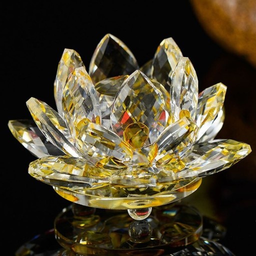 Lotus de cristal decorativ