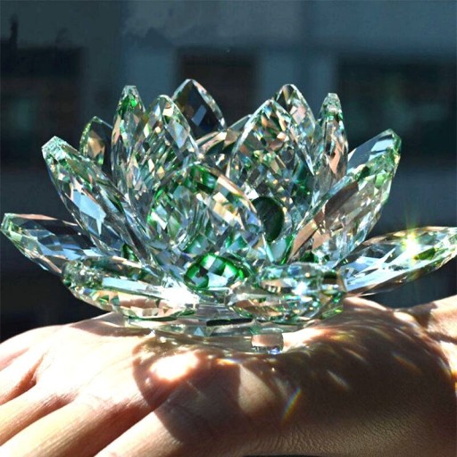 Lotus de cristal decorativ