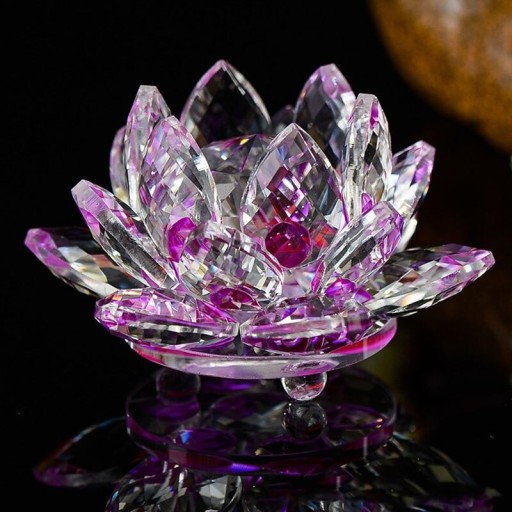 Lotus de cristal decorativ
