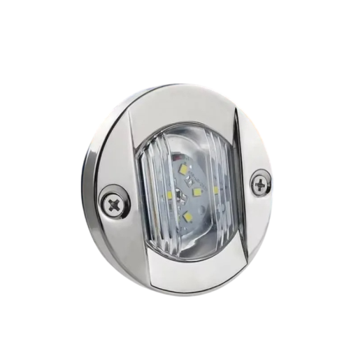Luce di poppa LED per barca 12V DC blu/bianca impermeabile IP67 ABS diametro 75 mm illuminazione di bordo 147 lm angolo di illuminazione 120°
