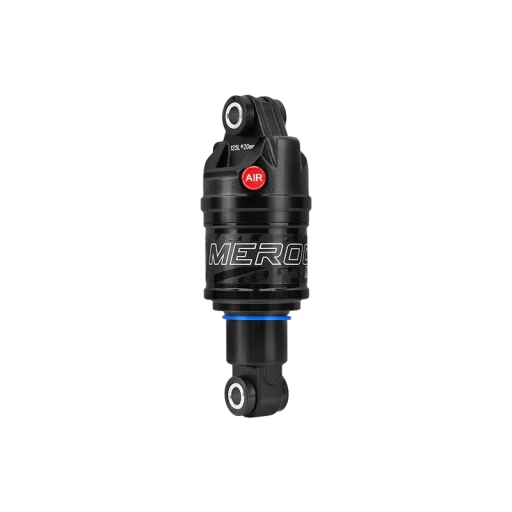 Luchtvering Schokdemper Instelbare Luchtdruk MEROCA MR-2 125 mm Slag 20 mm Behuizing 24 x 8 mm Aluminiumlegering Zwart Voor Mountainbike