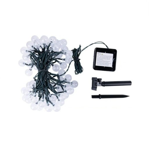 Luci a catena solari da esterno 11 m Illuminazione LED solare 60 diodi Decorazioni da giardino impermeabili per balcone terrazza decorazioni per feste party