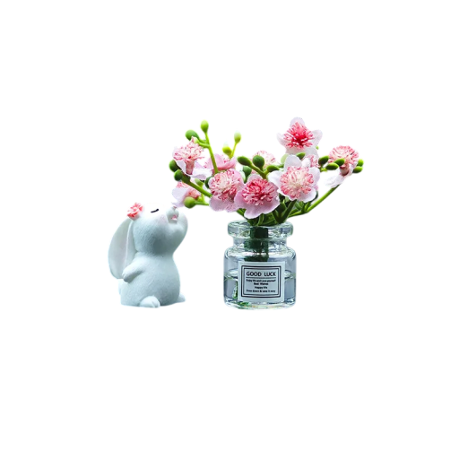 Lufterfrischer fürs Auto Hase hängende Dekoration blumiger Duft aromatischer Anhänger für das Interieur des Fahrzeugs am Rückspiegel