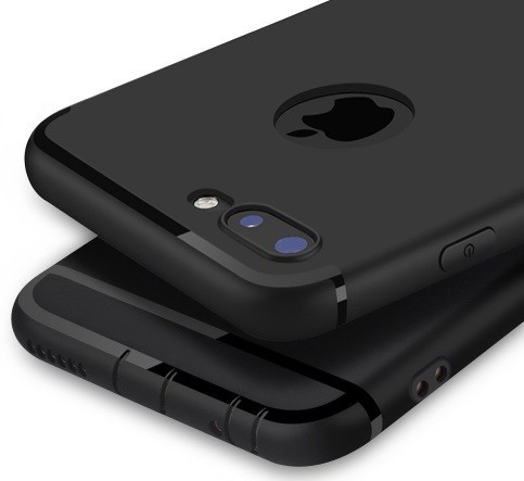 Luksusowy czarny matowy futerał na iPhone