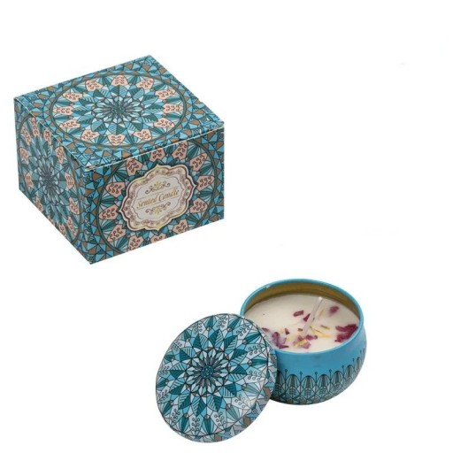 Lumânare parfumată în sticlă 6 × 4 cm Aromă florală cu ceară de soia portocalie Stil vintage Lumânare lucrată manual Cadou decorativ pentru nuntă