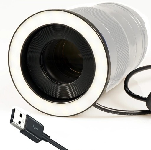 Lumière LED pour objectif de caméra