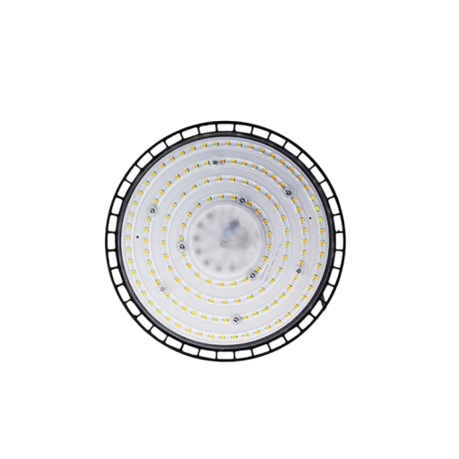 Lumină LED industrială suspendată 150W 24 cm aluminiu alb rece 165–265V iluminat circular pentru hale, depozite și ateliere