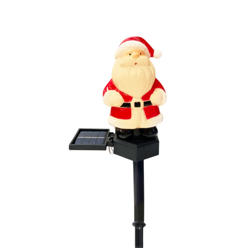 Lumină solară 29 cm Cu suport pentru grădină cu Moș Crăciun 12 cm Lumină LED de exterior impermeabilă pe bază de energie solară Decorațiune pentru gazon și grădină de Crăciun