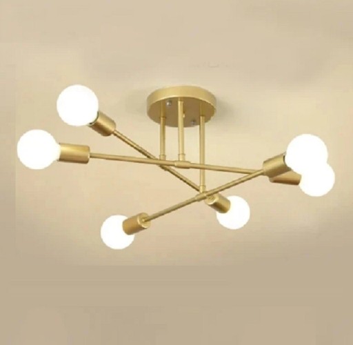 Luminaire de plafond minimaliste Lustre en métal de style nordique Éclairage LED suspendu Lustre moderne pour ampoules E27 70 x 20 cm