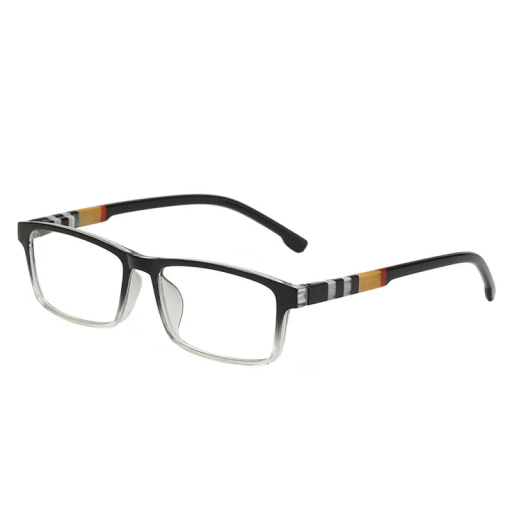 Lunettes de lecture avec filtre de lumière bleue +3,00 Design carré Lunettes de lecture en plastique matériau Protection des yeux Lunettes tendance